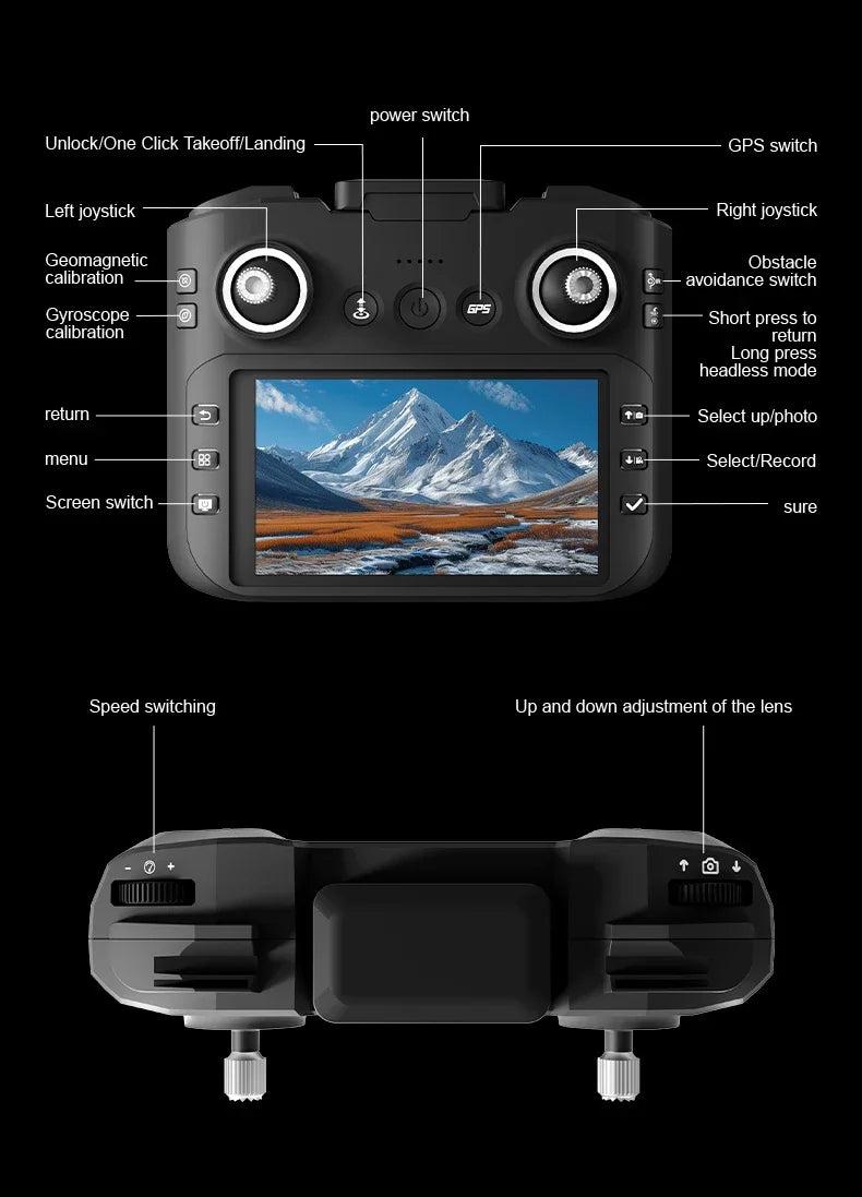 GT6 Max drone screen remote control GPS positioning high-definition aerial photography brushless motor flight play