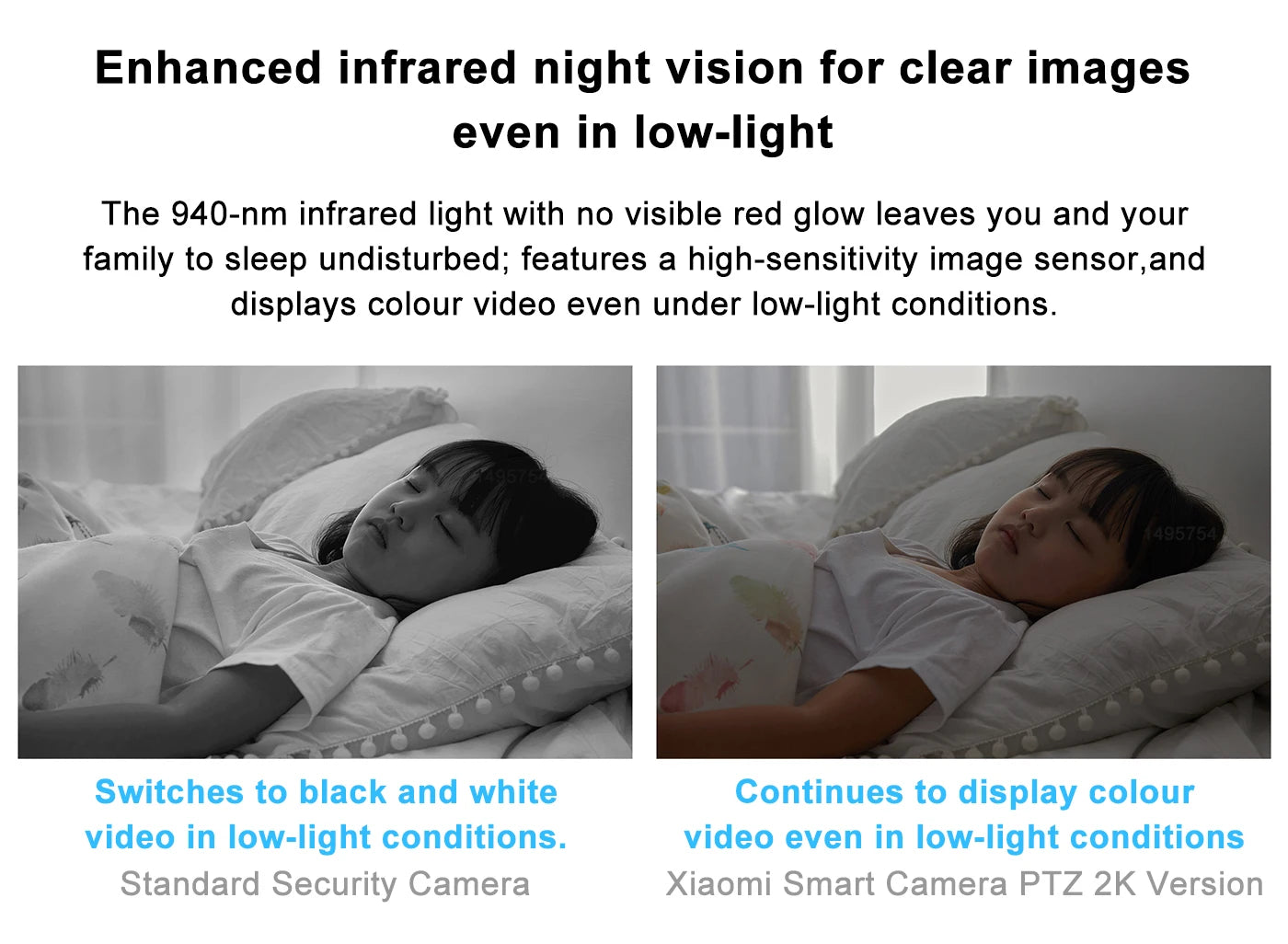 Original Xiaomi Mi Smart Home Security Camera 2K Baby Monitor 1296P HD Ultra-clear IP Night Vision Voice Intercom AI Smart Home