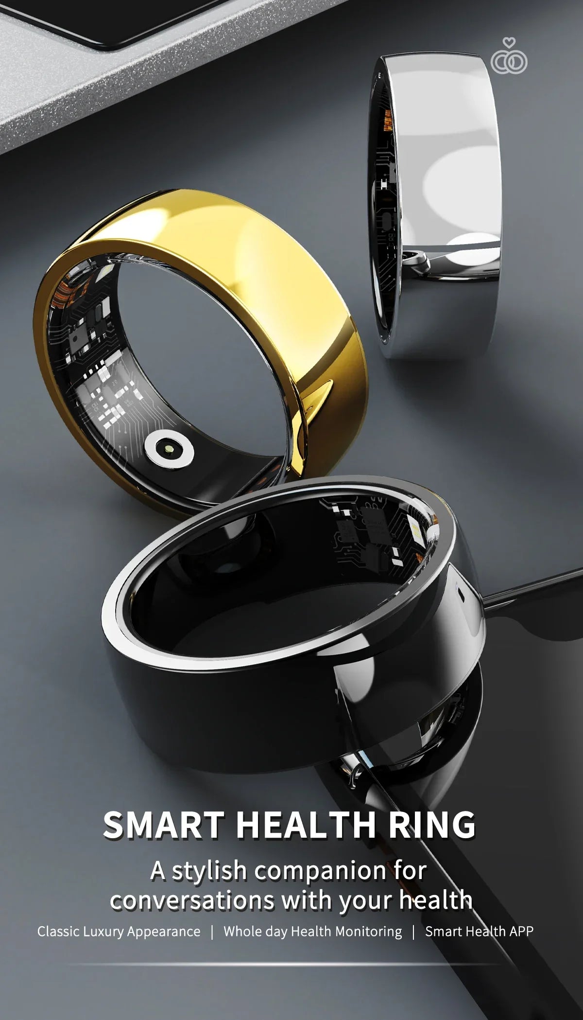 Zordai R09 R12 Smart Ring Men Women Wearable Ring For Xiaomi Heart Rate Blood Oxygen Sleep Health Sport Fitness IP68 Waterproof