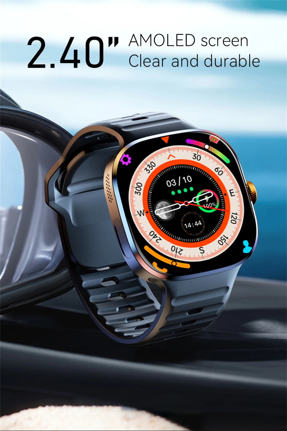5G/4G Full Network Smart Watch 2.40 inch Big Screen HD Video Call 8GB+128GB RAM 2100mAh Google Play WIFI GPS Sim Card Smartwatch