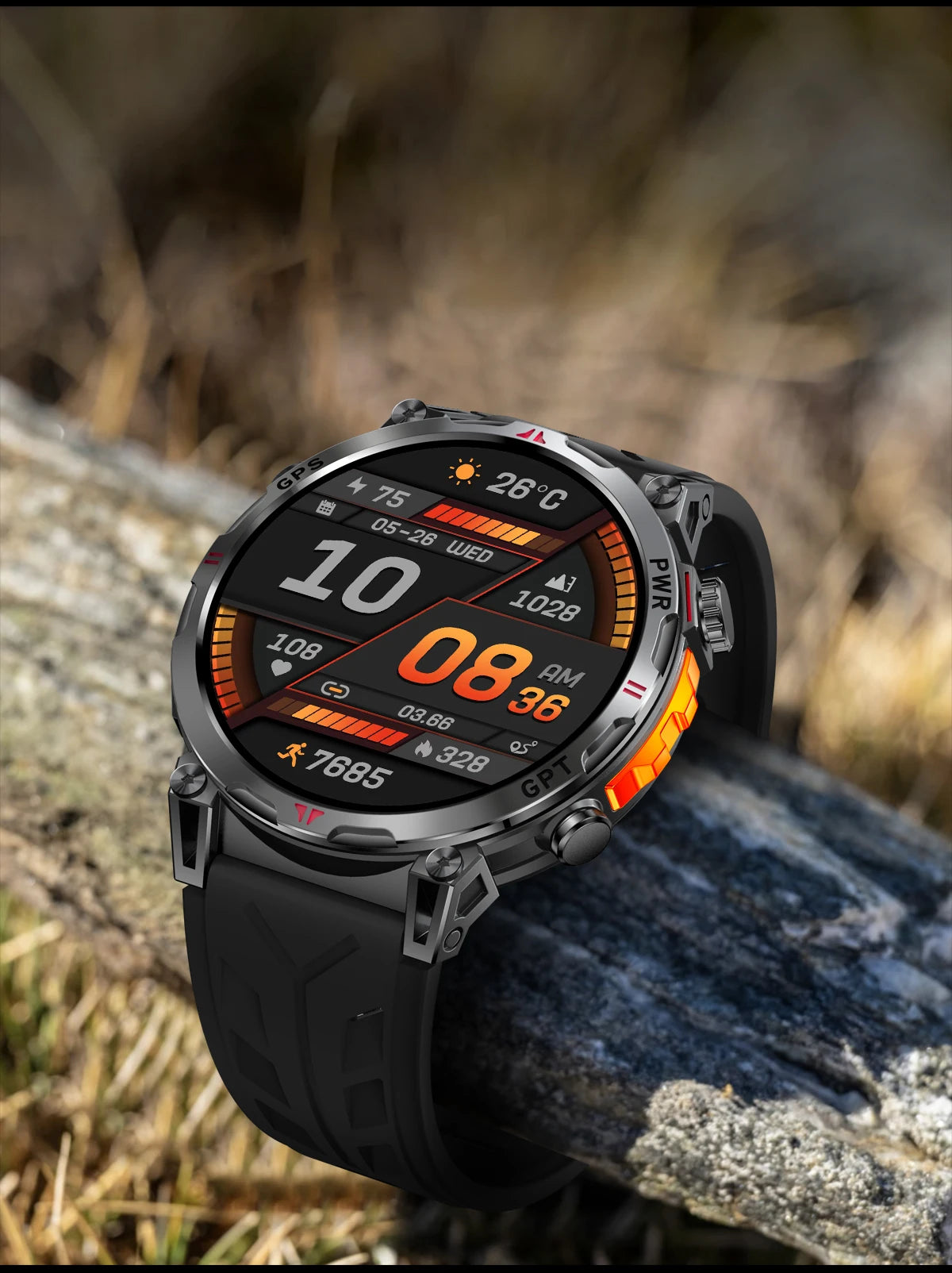 2025 Best seller Military AMOLED HD SmartWatch GPS Compass 10ATM Waterproof Tactics 170+Sport BT call SmartWatch 650Mah Battery