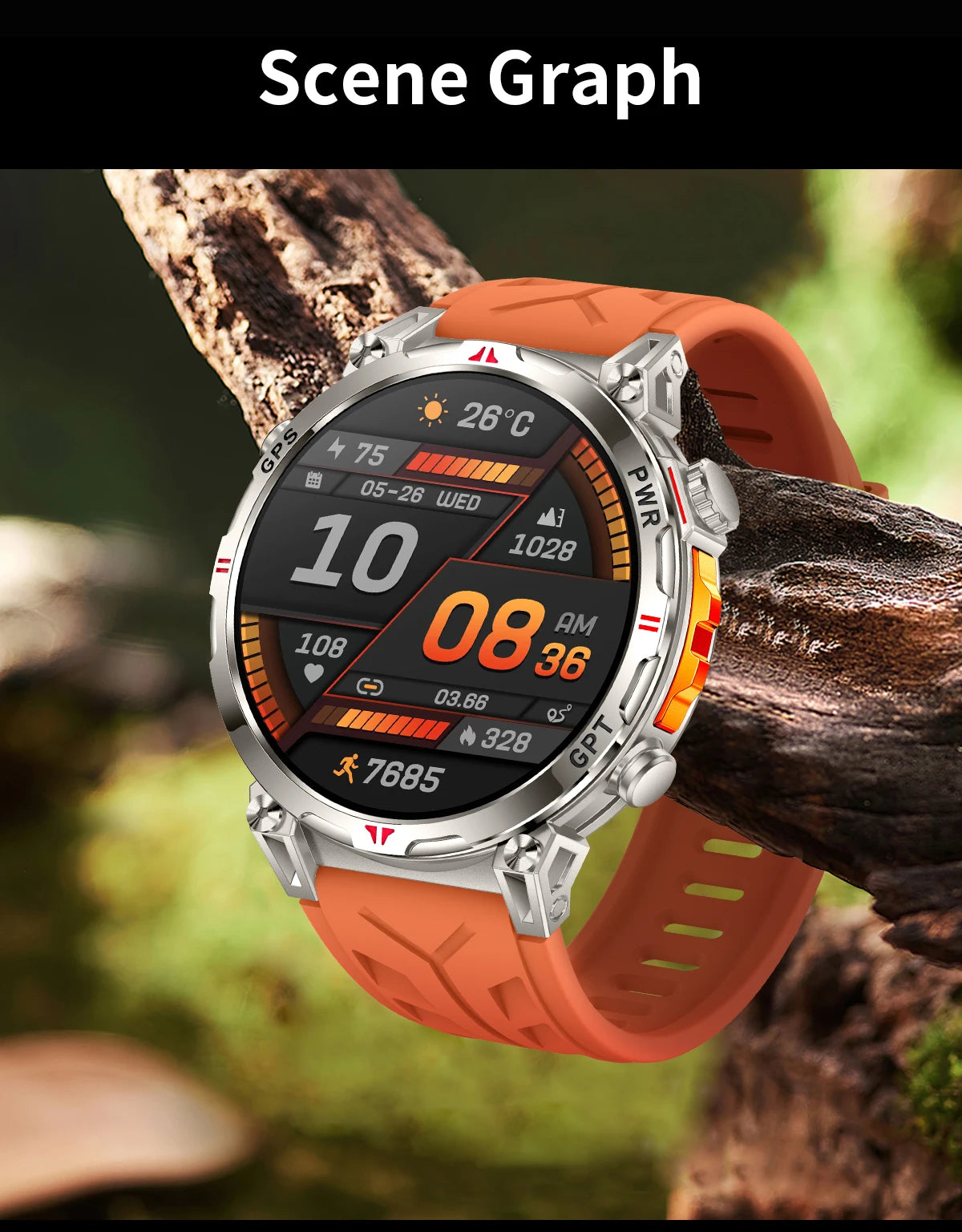 2025 Best seller Military AMOLED HD SmartWatch GPS Compass 10ATM Waterproof Tactics 170+Sport BT call SmartWatch 650Mah Battery