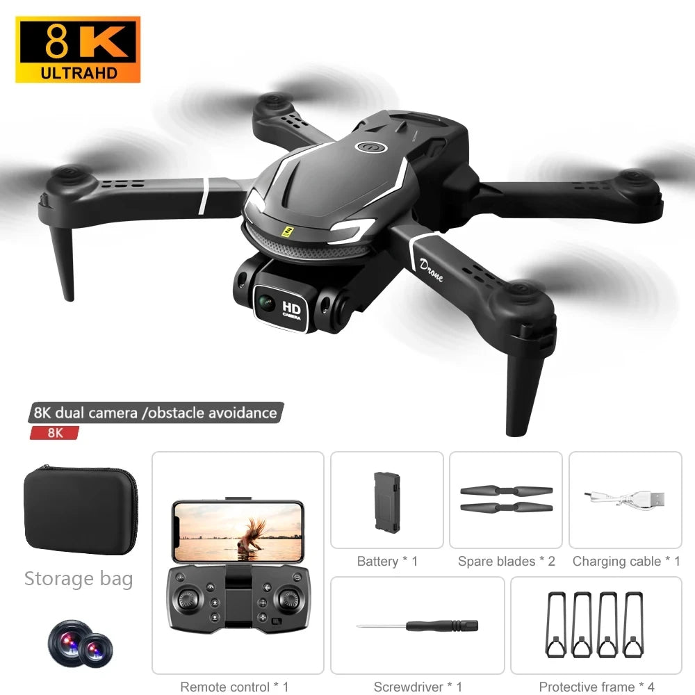 New V88 Drone 8K Professional HD Dual Camera 5G GPS Obstacle Avoidance Photography Optical Flow Foldable Toy UAV 1000M