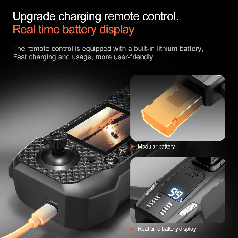 Xiaomi M6 Drone 8K Professional Aerial HD Camera 5G WIFI Intelligent Obstacle Avoidance With Screen Remote Control Drone Toys