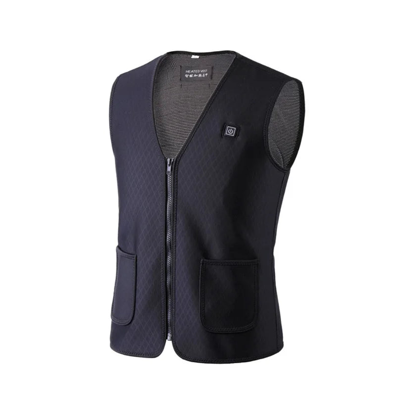 Men's USB Heated Vest Jackets Winter Outdoor Electric Heating Vest Warm Thermal Coat Women Men Keep Warm Sportswear XA217TQ