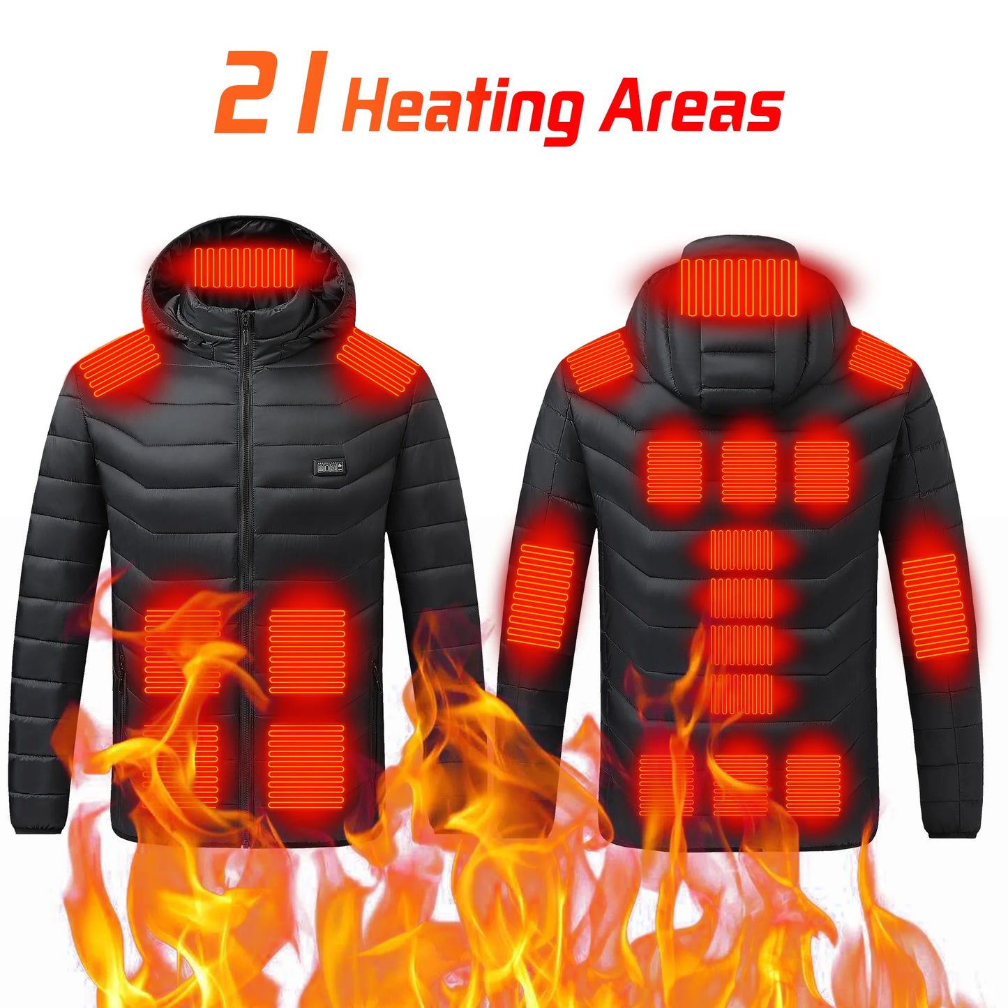 Heated Jacket 21 Areas Winter Men's Women's Motorcycle Jacket USB Electric Heating Jacket Heated Vest ski heated jacket