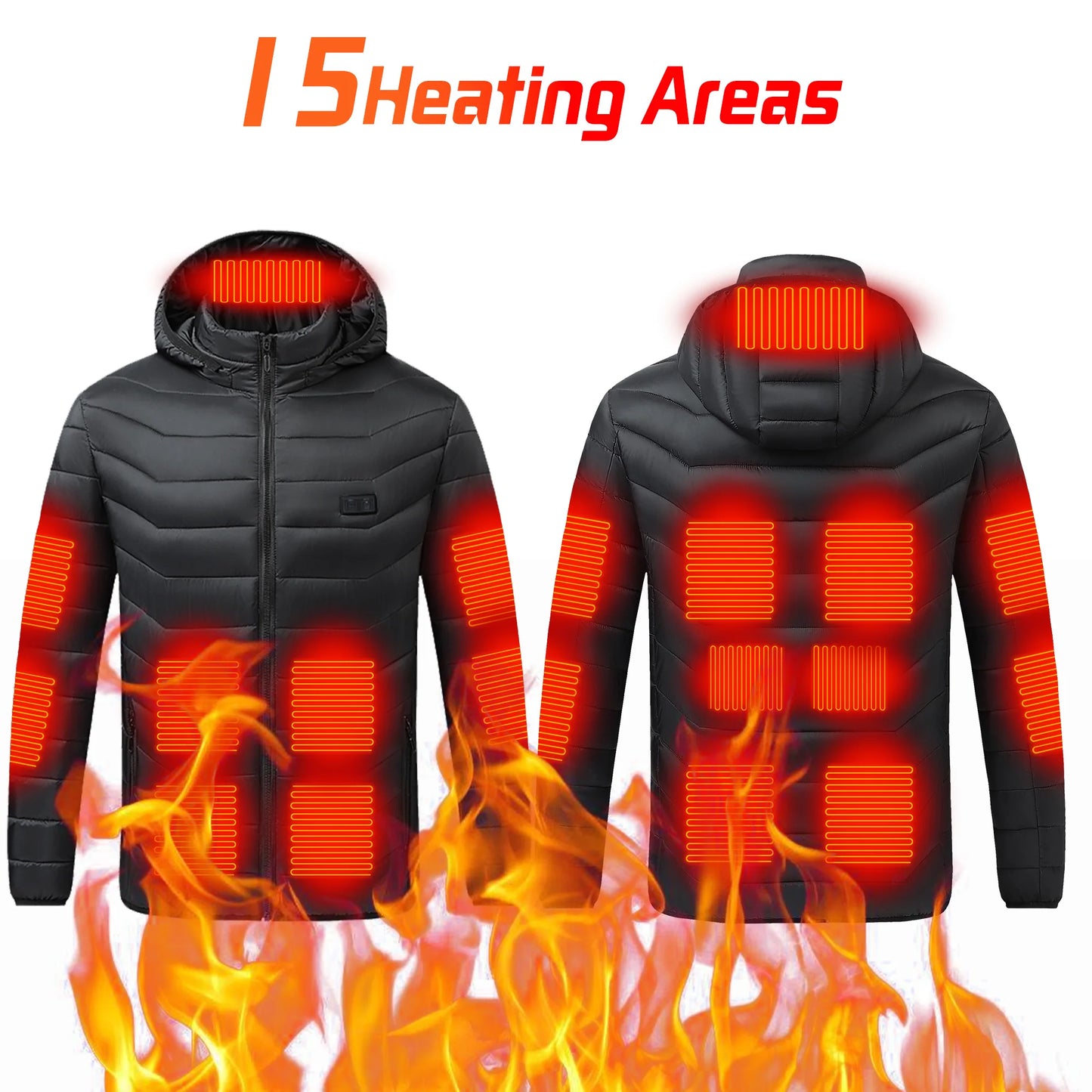 Heated Jacket 21 Areas Winter Men's Women's Motorcycle Jacket USB Electric Heating Jacket Heated Vest ski heated jacket