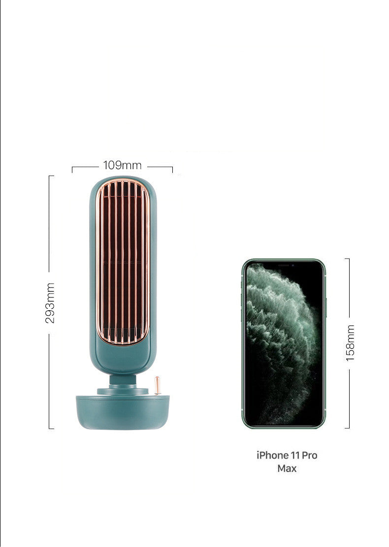 Retro Humidification Tower Fan Creative Two-In-One Spray Fan Desktop USB Integrated Humidification Fan