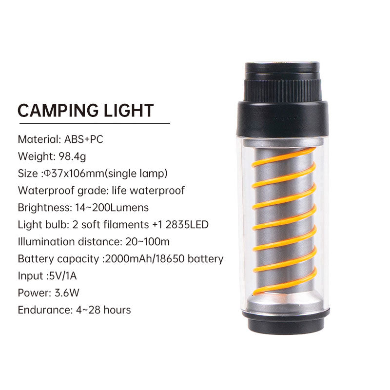 Outdoor Camping Light Portable Night Light Portable Flashlight Tripod Stand Lighting Lighthouse Marquee Tent Atmosphere Light