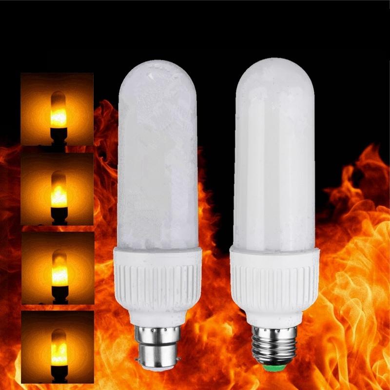 Year Decor 2835 SMD LED Lamp Bulb E27 B22 5W Flame Fire Flickering Effect LED Light Bulb Chandelier LED Lighting AC110V/220V