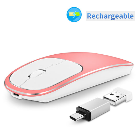 Wireless Mouse Charging Silent 2.4G Mouse Male and Female Portable Desktop Notebook Office