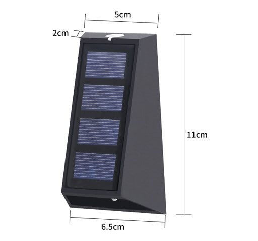 Solar Wall Light Up and Down Lighting Light Solar Outdoor Wall Washing Light Fence Light Solar Garden Light