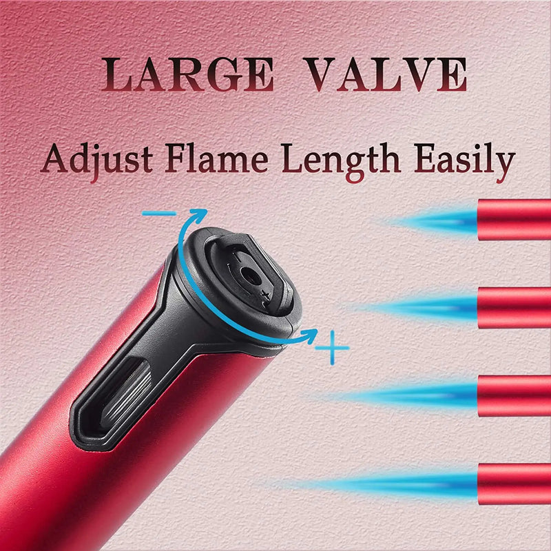 Metal Windproof Lighter Butane Jet Flame Lighter Cigarette Cigar Accessories Kitchen Cooking BBQ Outdoor Gadgets