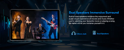 10 Inch Tablet Android 15 A523 8 Core Tablets 24GB+128GB 1TB Expansion WiFi 6 5MP+8MP Stylus Keyboard Mouse Headphone PC PAD Set