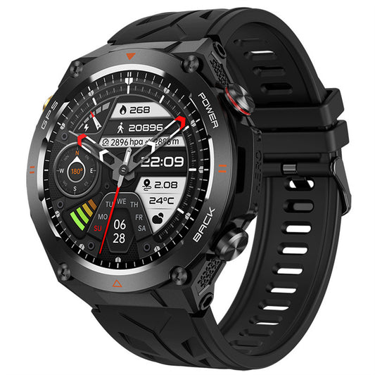 KC82 smartwatch Bluetooth call heart rate blood pressure outdoor 1.45 inch men's altitude air pressure GPS watch