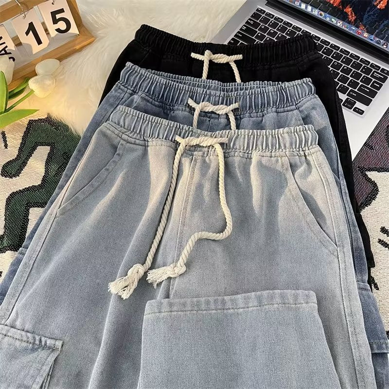 Trendy American retro wide leg high street straight leg pants