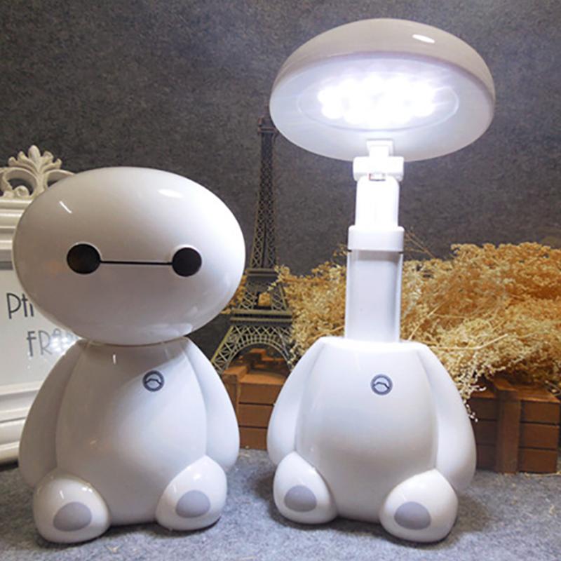 Energy-saving eye protection children learning night light retractable folding LED night light plug rechargeable light lamp