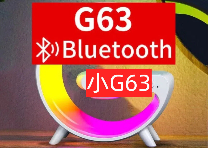 Bluetooth Speaker G63 Colorful Lights Clock Wireless Charging Multifunctional Bluetooth Speaker Colorful Atmosphere Alarm Clock