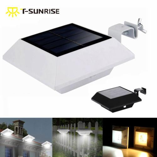 6 LED Light Sensor Light Waterproof Solar Powered Lamp Wall Mount Lamp Night Light