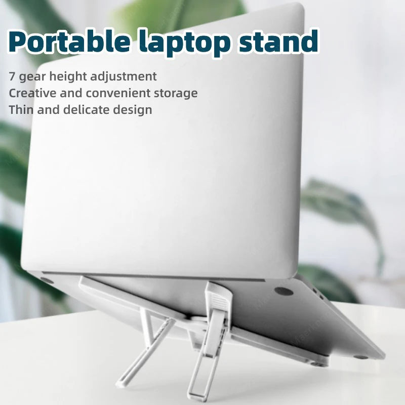 Laptop stand, creative office folding tablet stand, lifting and cooling height increasing stand