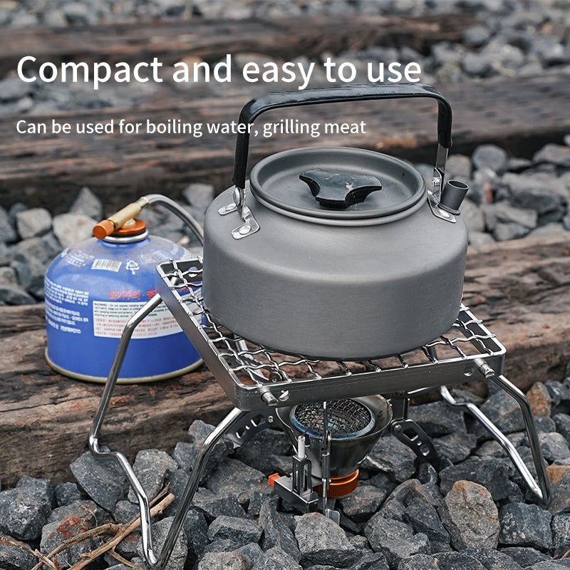 Outdoor Camping Mini Grill Portable Integrated BBQ Grill Stainless Steel Folding Oven Fire Table