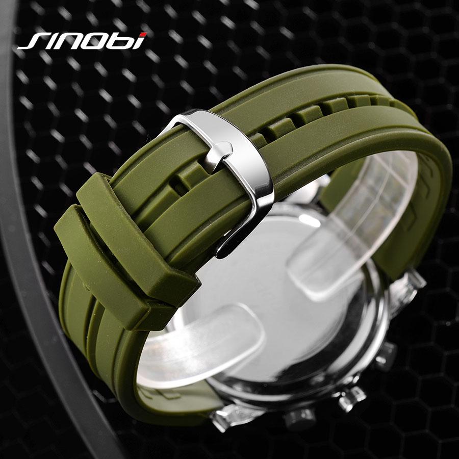 SINOBI Sports Watch Men's Wrist Watches Digital Quartz Clock 2 Movement Waterproof