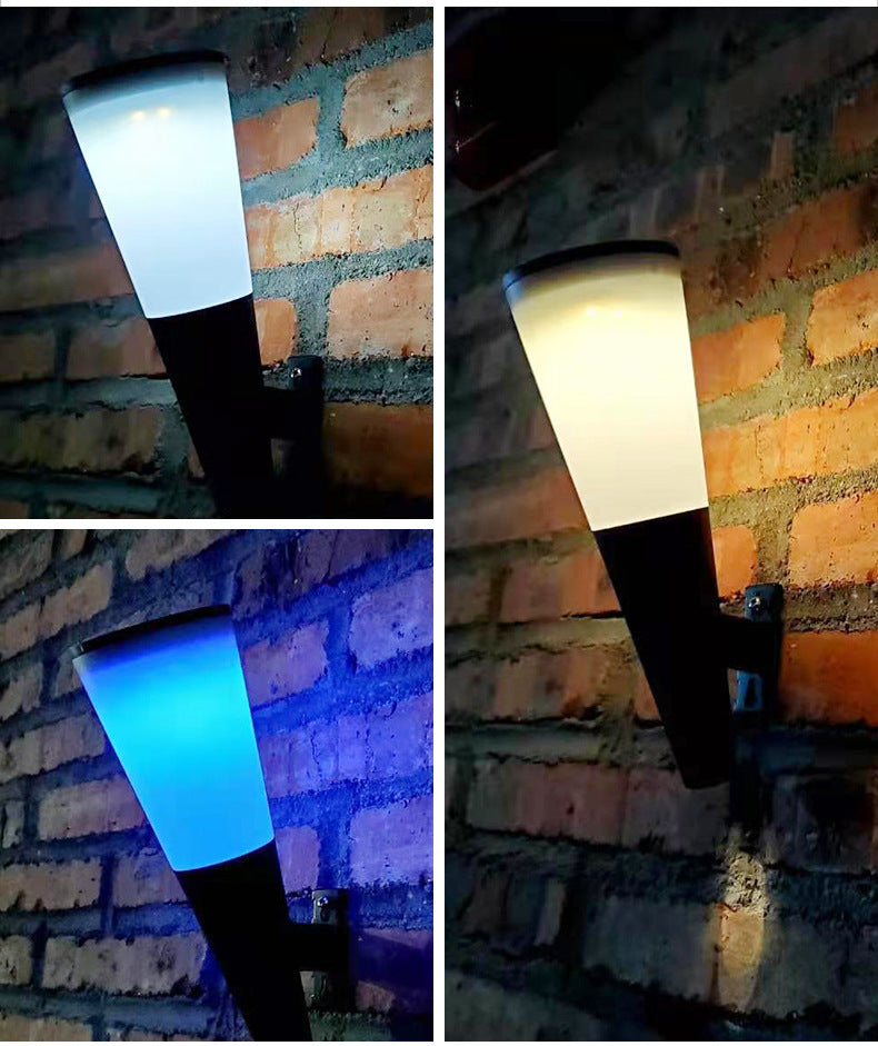 Solar Wall Light Colorful Outdoor Garden Light Landscape Light Garden Light Solar Warm White Two-color Light