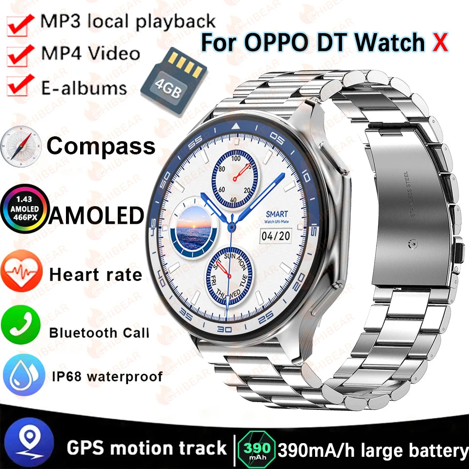 DT Watch X smartwatch with 4G large memory, local music and video playback, waterproof Bluetooth calling, smart phone