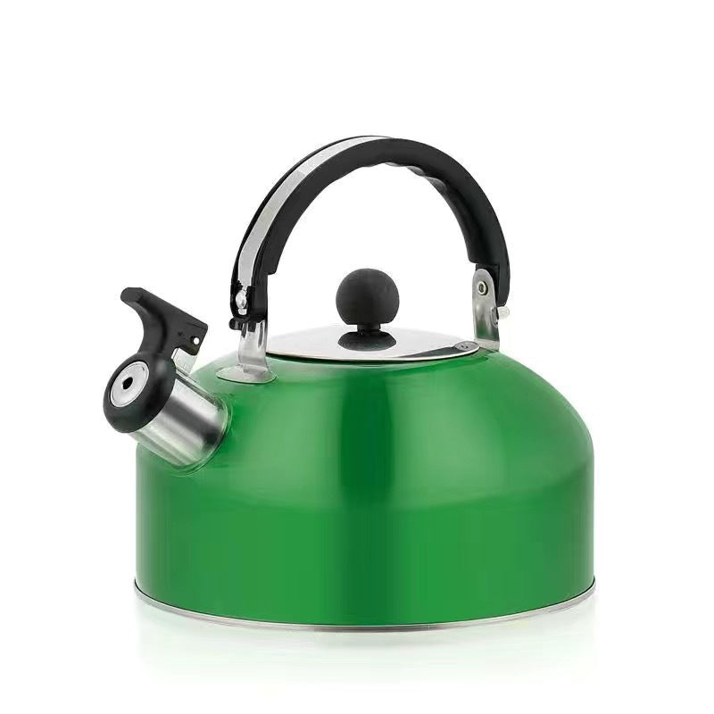 A 3L stainless - steel kettle for gas heating. It features a whistle and a comfortable handle, suitable for cooking and tea.