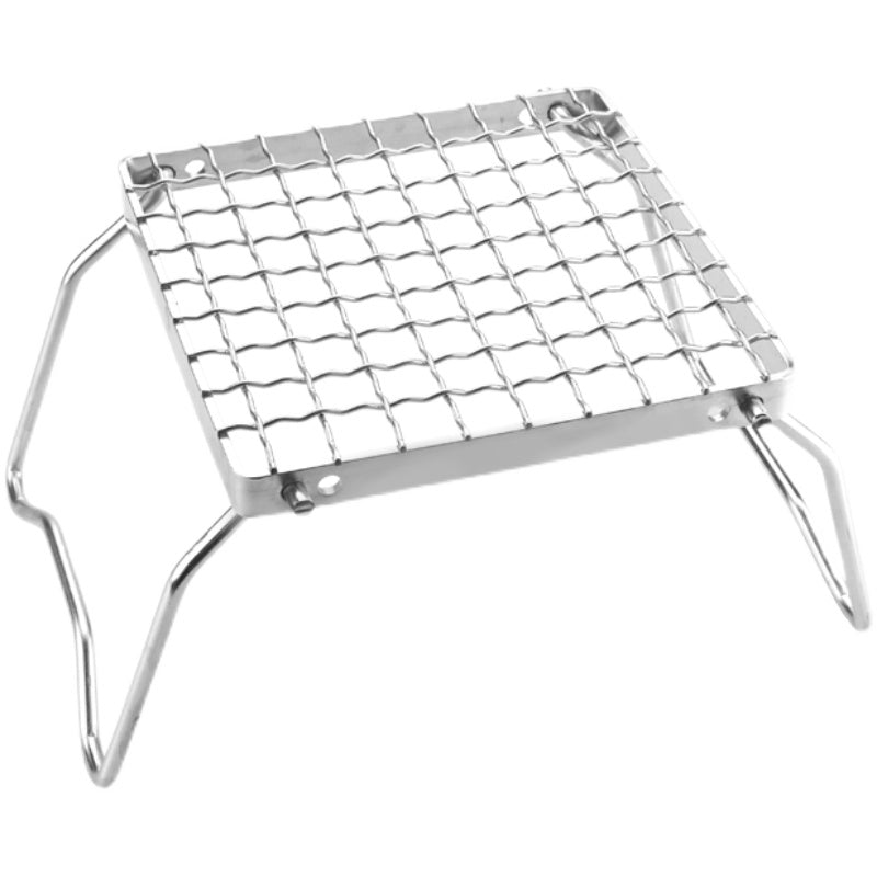 Outdoor Camping Mini Grill Portable Integrated BBQ Grill Stainless Steel Folding Oven Fire Table