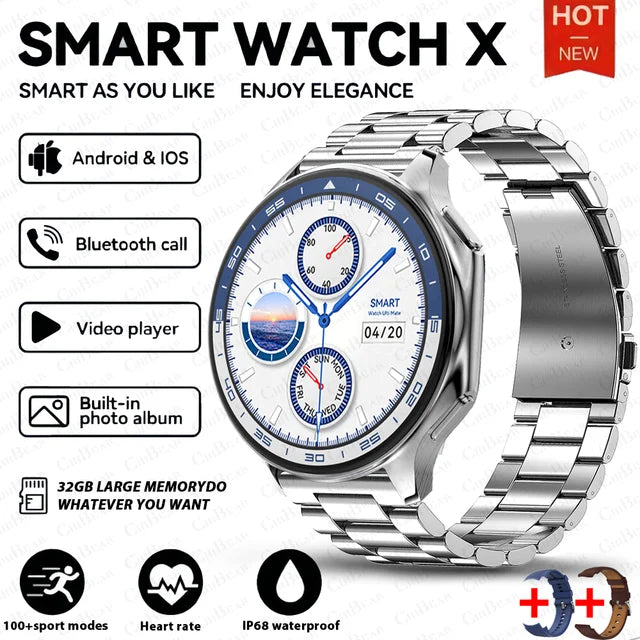 DT Watch X smartwatch with 4G large memory, local music and video playback, waterproof Bluetooth calling, smart phone