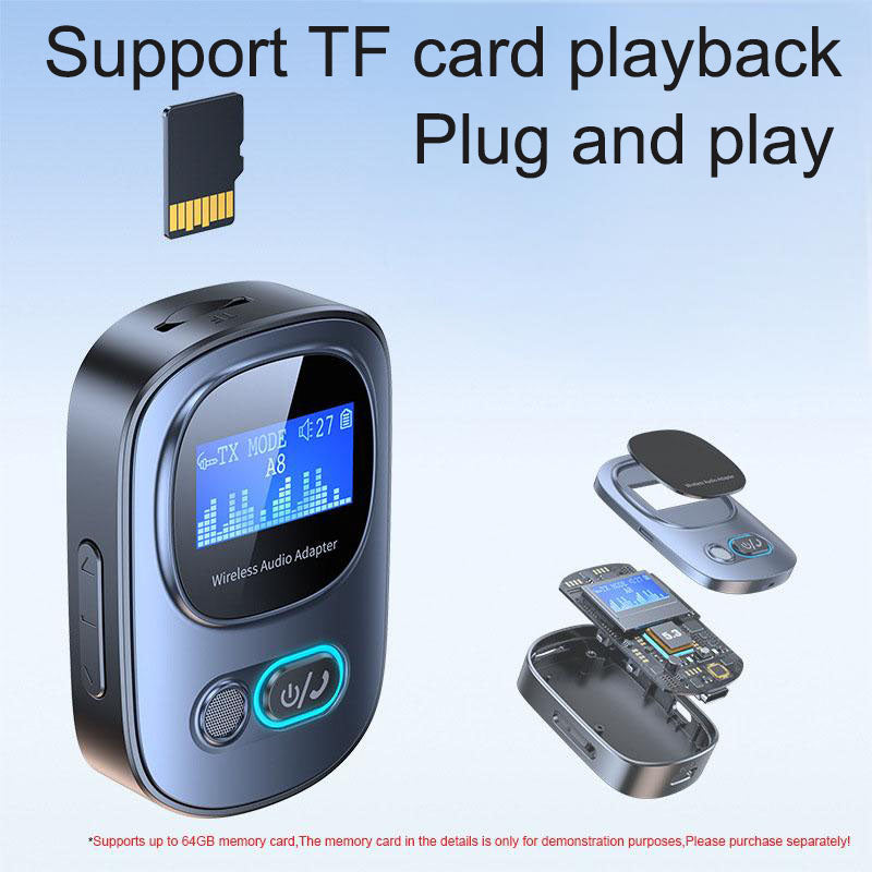 Bluetooth 5.3 adapter T68 Bluetooth audio receiver and transmitter 2-in-1 music receiver Bluetooth transmitter