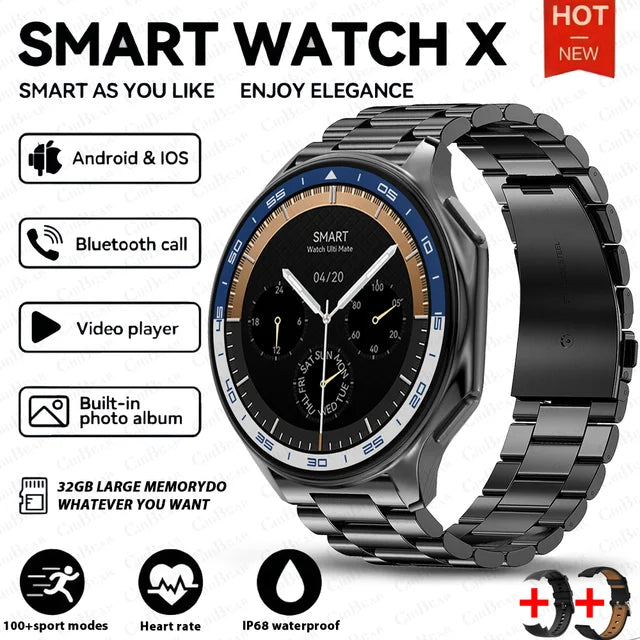 DT Watch X smartwatch with 4G large memory, local music and video playback, waterproof Bluetooth calling, smart phone