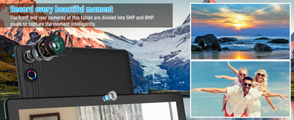 10.1 Inch Tablet Android 14 12GB RAM 64GB ROM Octa Core 5G WiFi Dual Camera with Keyboard Mouse Case Tablets Computer Set