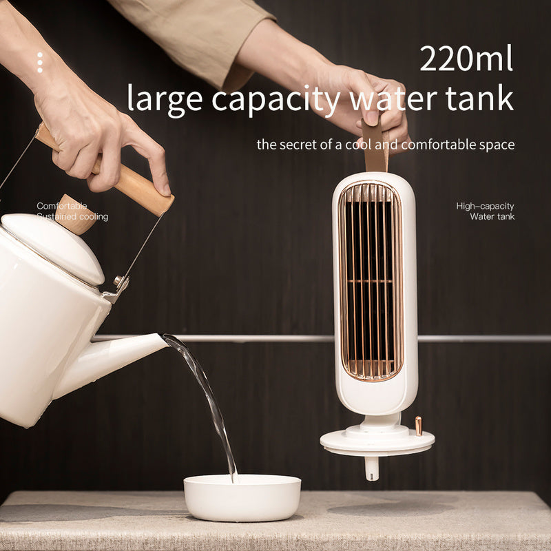 Retro Humidification Tower Fan Creative Two-In-One Spray Fan Desktop USB Integrated Humidification Fan