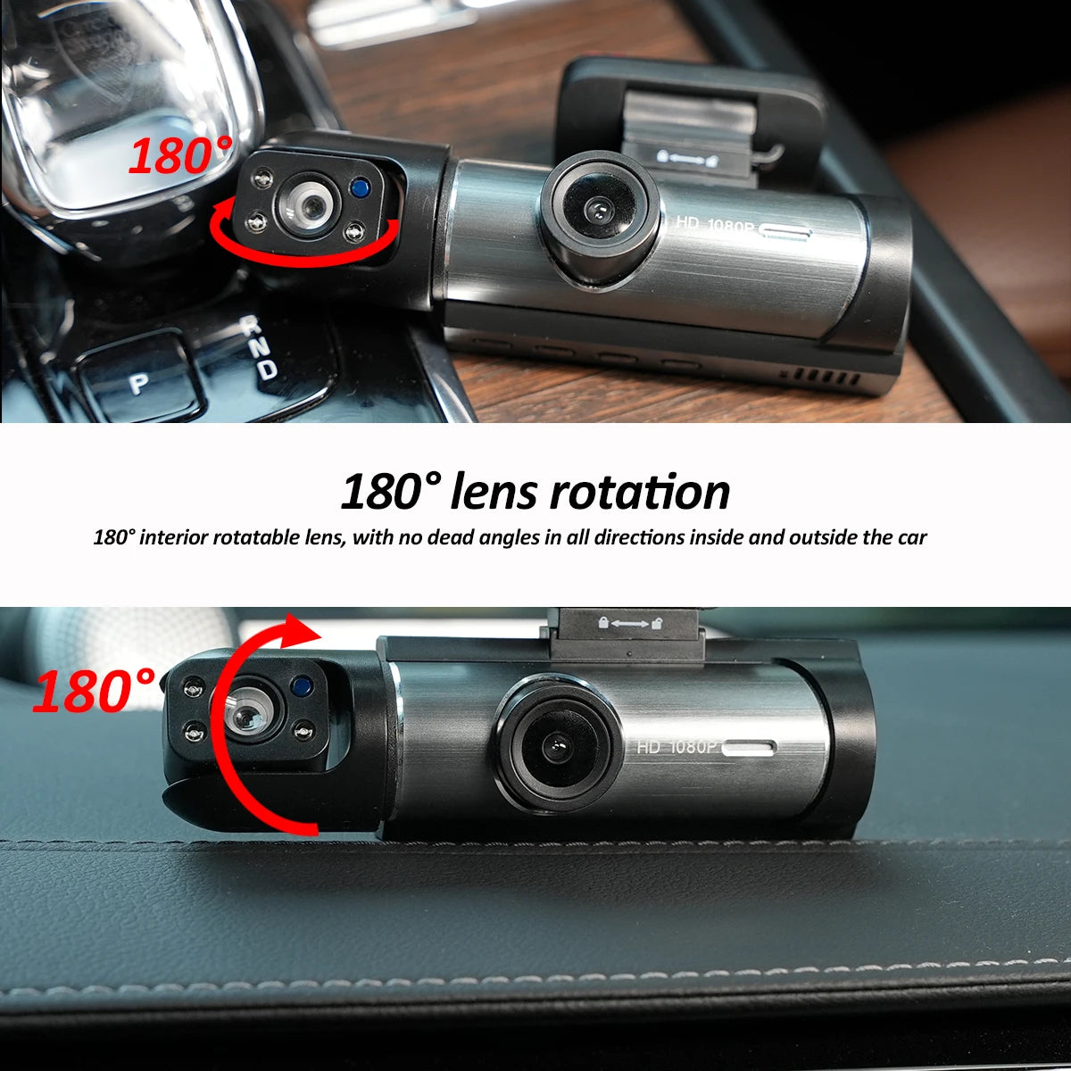 Dash Cam for cars 1080P 3-Lens car camera Night Vision Loop Recording wide angle Car DVR Came Front And Inside Car Dash Recorder