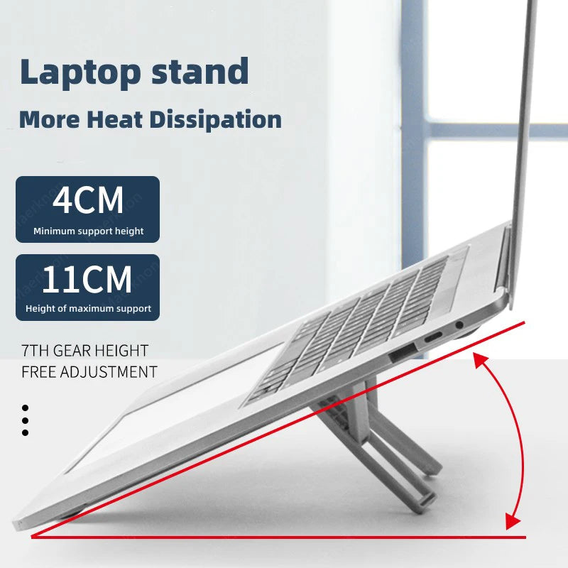 Laptop stand, creative office folding tablet stand, lifting and cooling height increasing stand