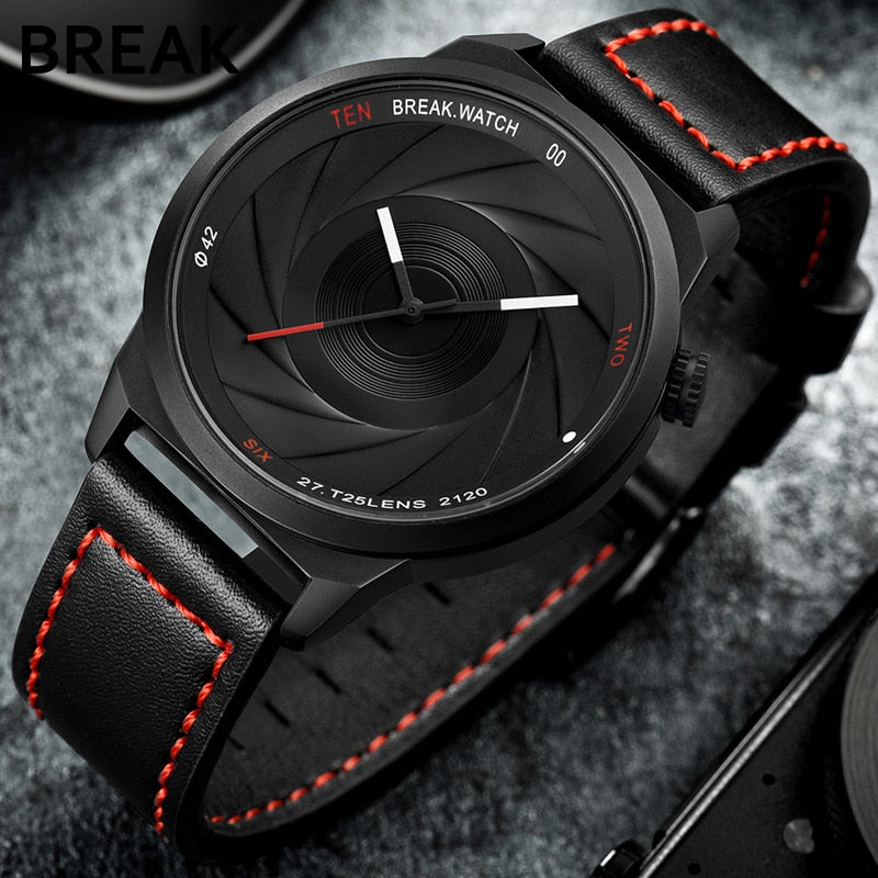 BREAK Photographer Series Unique Camera Style Stainless Strap Men Women Casual Sport Watches