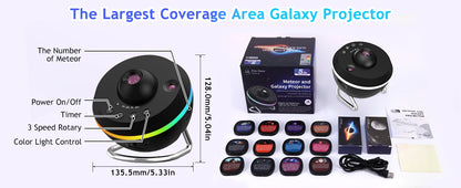 Galaxy Projector 13 in 1 HD Planetarium Projector Star Projector with Timer and Shooting Stars for Kids Adults, Home Decoration
