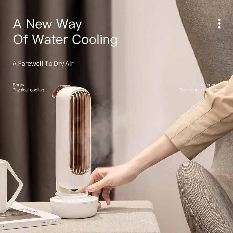 Retro Humidification Tower Fan Creative Two-In-One Spray Fan Desktop USB Integrated Humidification Fan