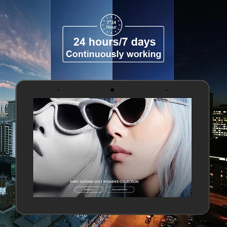 Android PoE industry tablet wall mounted 10 inch, WIfi, RJ45, Bluetooth, VESA, customized bracket-best tablet for industrial use