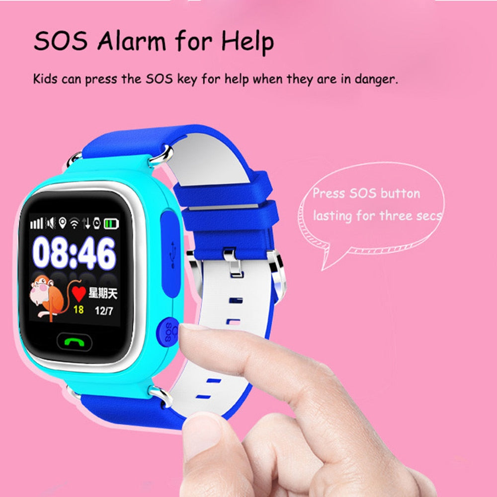 Q90 Smart Watch Kids SOS Alarm Clock GPS WIFI Bluetooth Anti-lost SIM Card For Children's Smart Watches Phone Gift