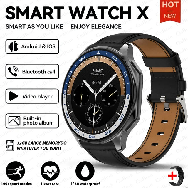 DT Watch X smartwatch with 4G large memory, local music and video playback, waterproof Bluetooth calling, smart phone