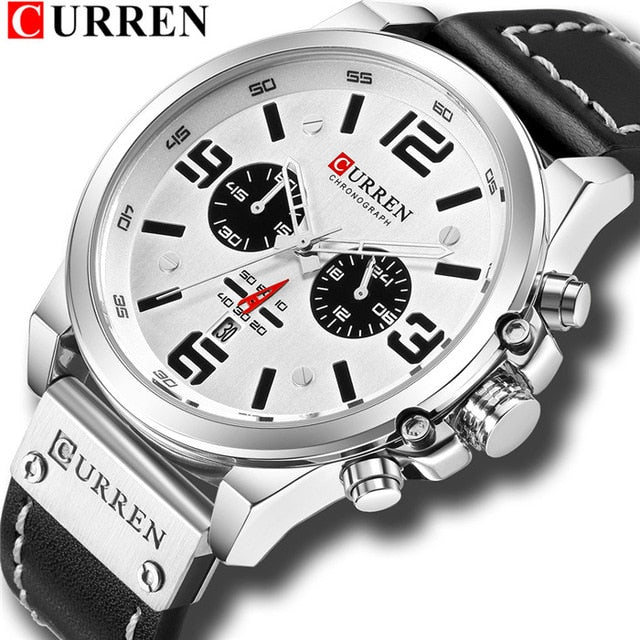 CURREN Mens Watches Top Luxury Brand Waterproof Sport Wrist Watch