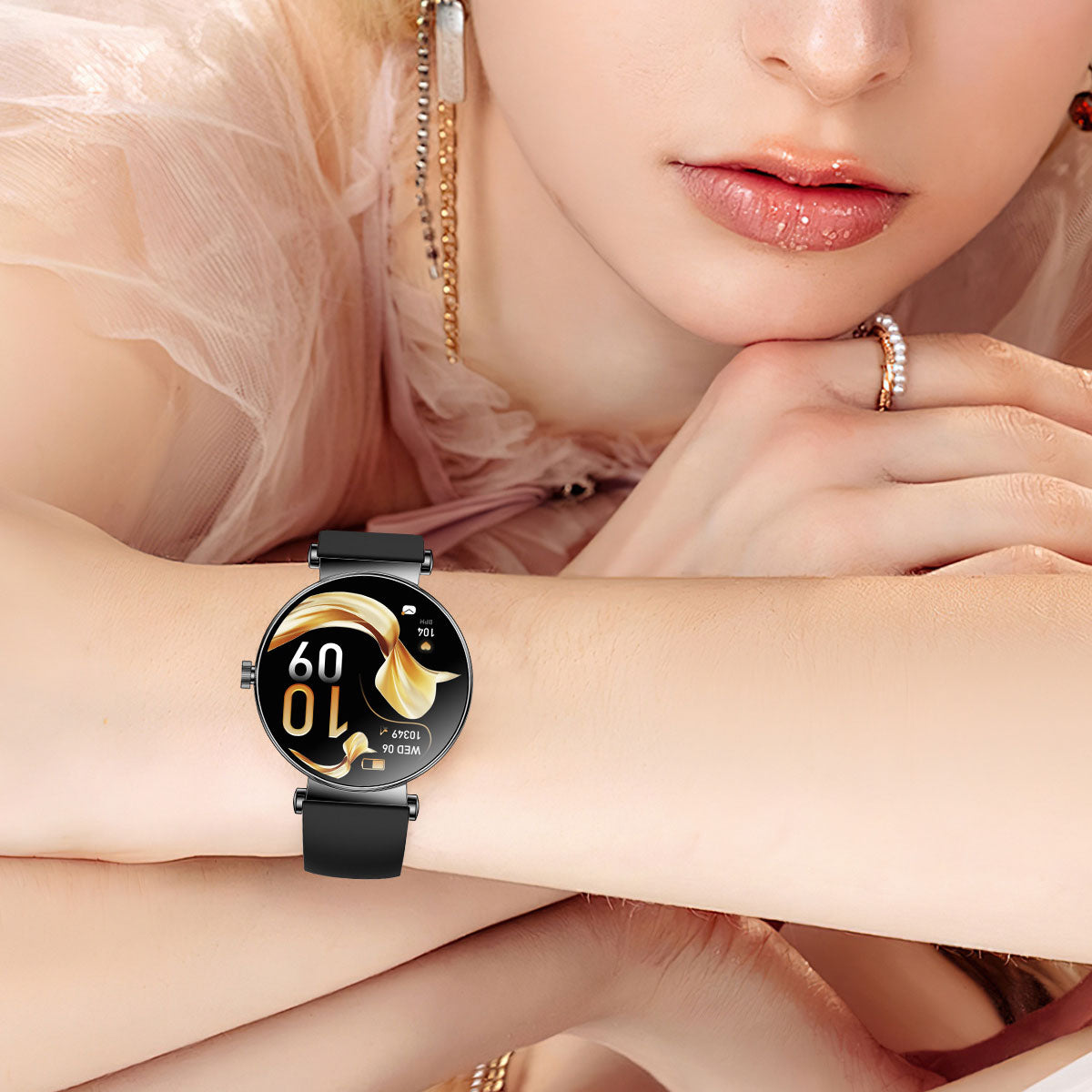 Y16 ultra-thin smartwatch with female AMOLED screen always on 466 * 466 high-definition pixel watch