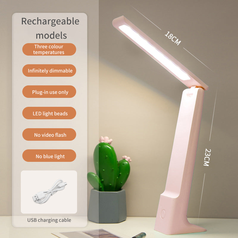 USB Rechargeable Eye Protection Desk Lamp Led Study Touch Folding Student Children Reading Bedside Lamp