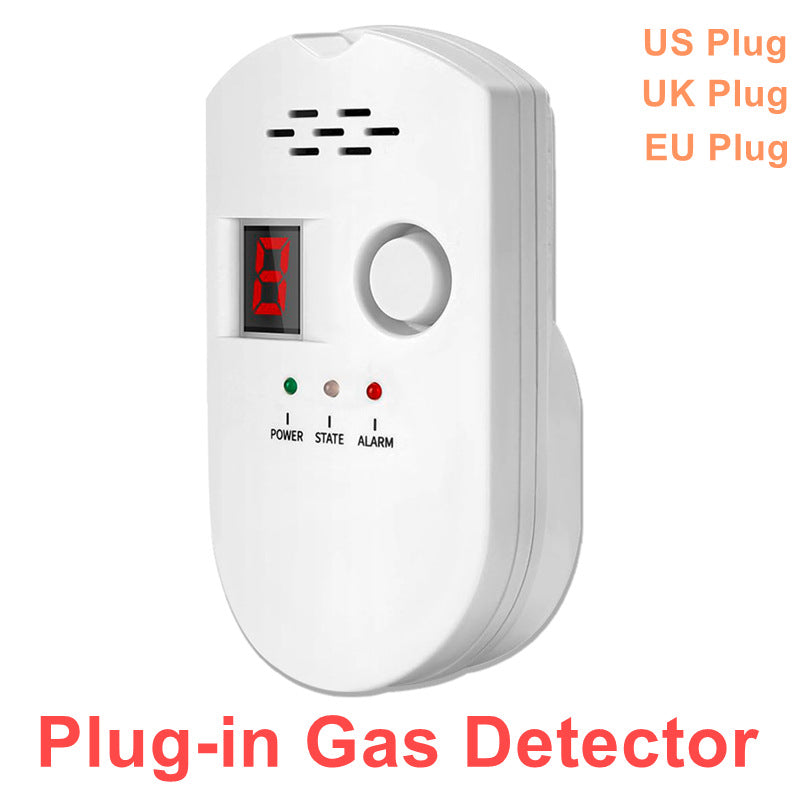 Lpg Gas Leakage Alarm Detector With Digital Display 100~240V