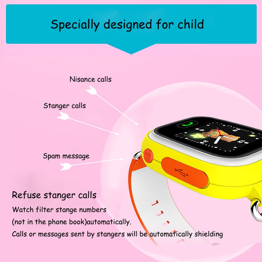 Q90 Smart Watch Kids SOS Alarm Clock GPS WIFI Bluetooth Anti-lost SIM Card For Children's Smart Watches Phone Gift