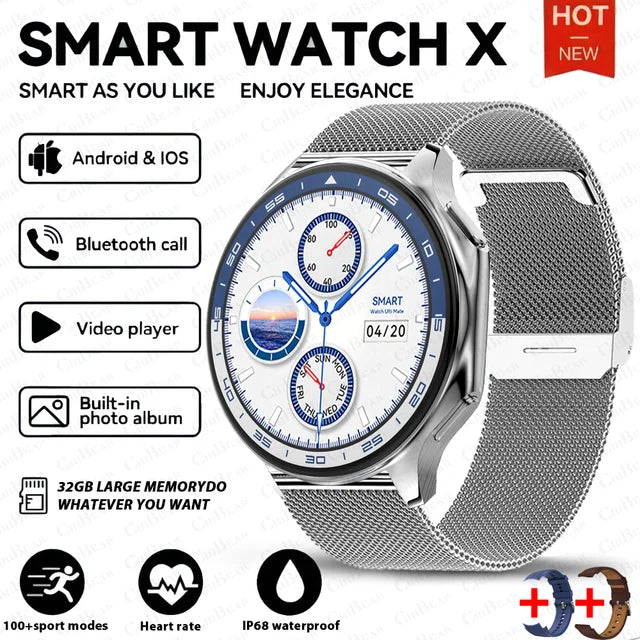 DT Watch X smartwatch with 4G large memory, local music and video playback, waterproof Bluetooth calling, smart phone