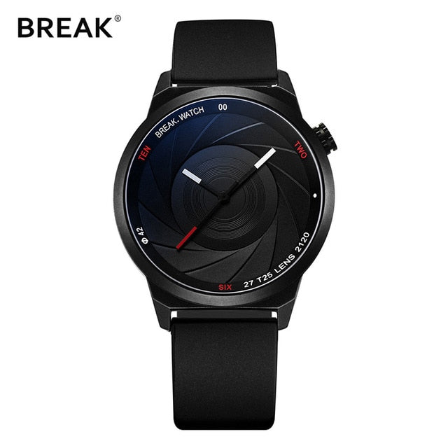 BREAK Photographer Series Unique Camera Style Stainless Strap Men Women Casual Sport Watches